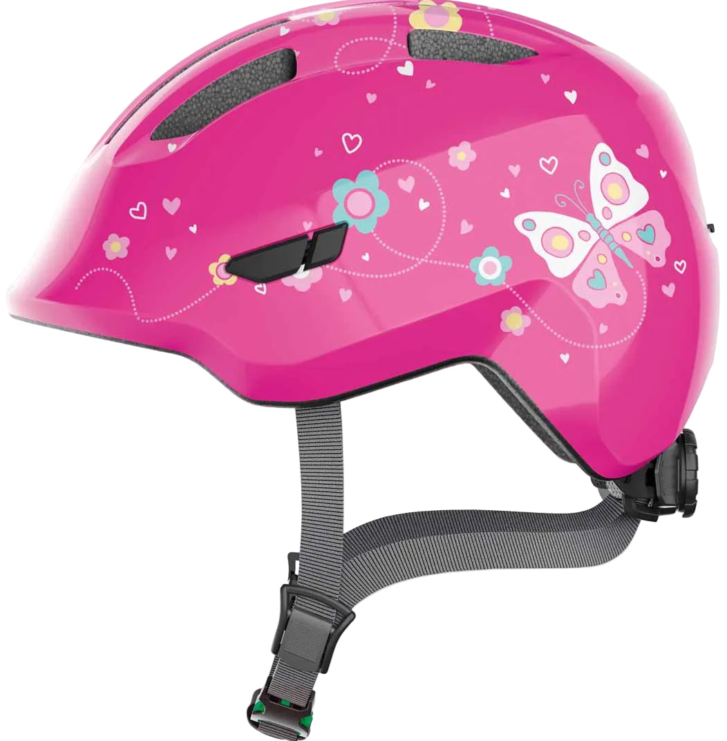Abus Smiley 3.0 Pink Butterfly Kids Helmet