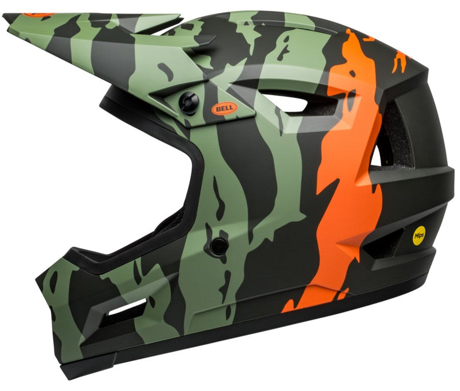 Bell Sanction 2 DLX MIPS Helmet Ravine Matte Green/Orange - Clearance