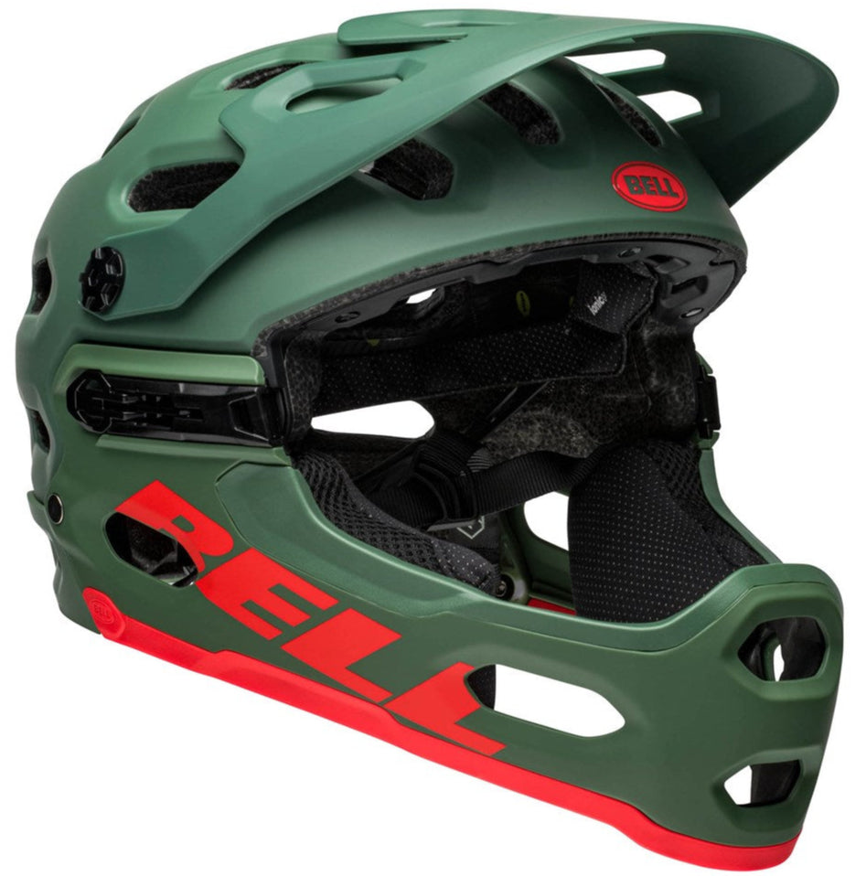 Bell Super 3R MIPS Helmet Matte Dark Green/Infrared - Clearance