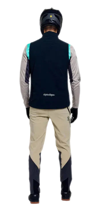 Troy Lee Designs Stage Vest Mono Black BACK FACING MODEL 