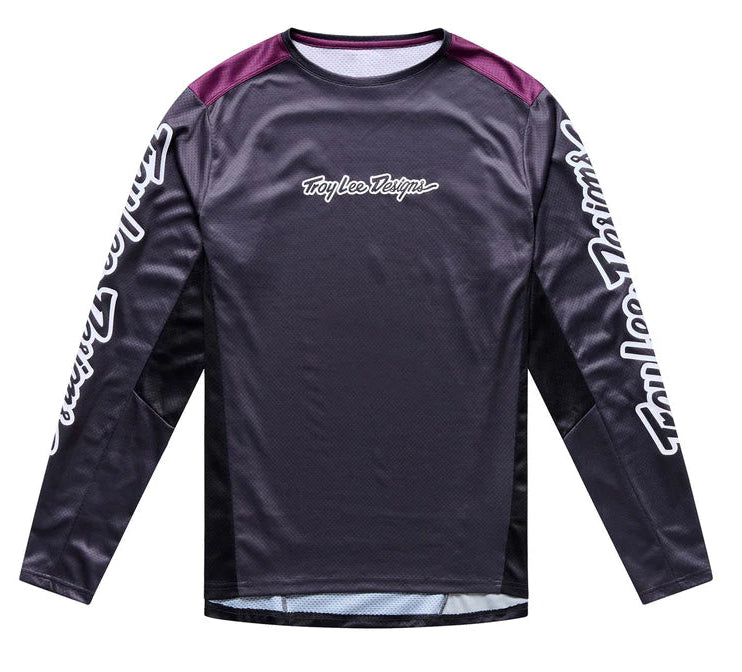 Troy Lee Designs Stage Long Sleeve Jersey Signature Carbon FRONT 