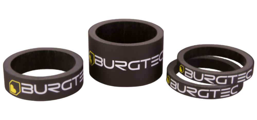 Burgtec Stem Spacer Kit Carbon (5mm x 2, 10mm, 20mm) Black
