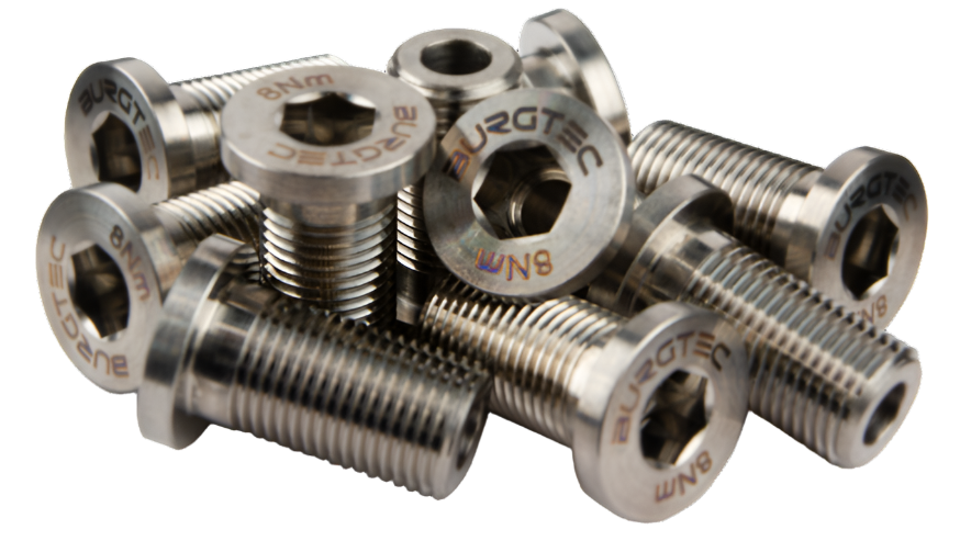 Burgtec Evil Flip Chip + Bone Link Titanium Bolt Single