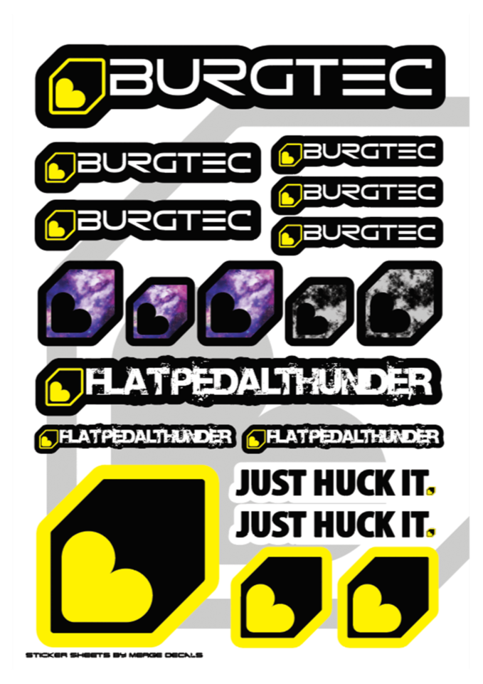 Burgtec Sticker Sheet A4