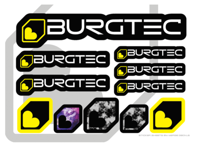 Burgtec Sticker Sheet A5