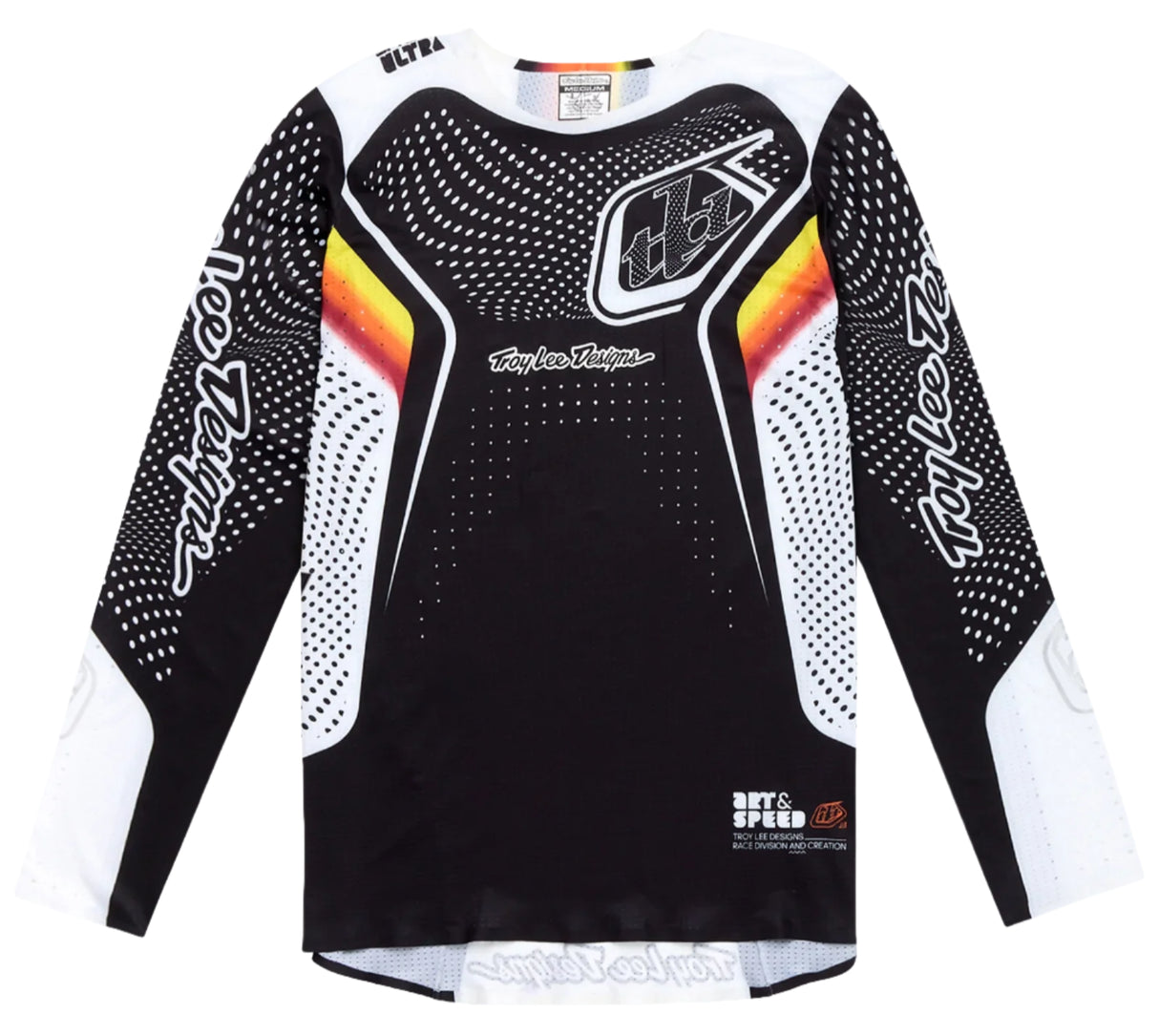 Troy Lee Designs SPRINT ULTRA JERSEY OPTIC BLACK FRONT