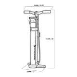 Blackburn Chamber Tubeless Floor Pump Grey/Silver