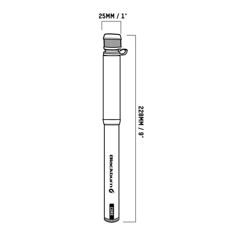 Blackburn Core Mini Hand Pump (Presta) Grey