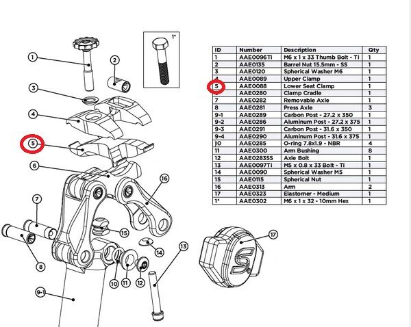 Cane Creek eeSilk Post Lower Clamp (AAE0088)