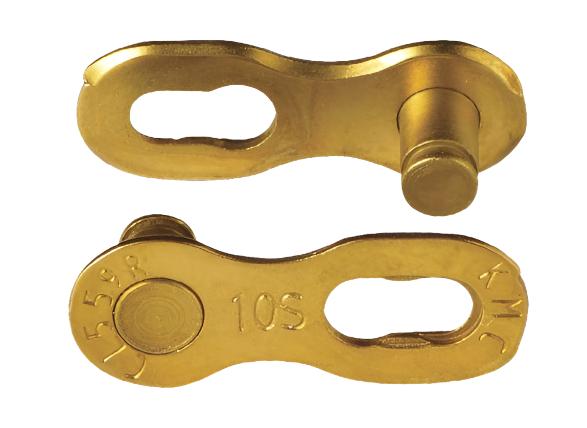KMC CONNECTING LINK 10 SPEED Titanium Nitride Gold 2 pair per card