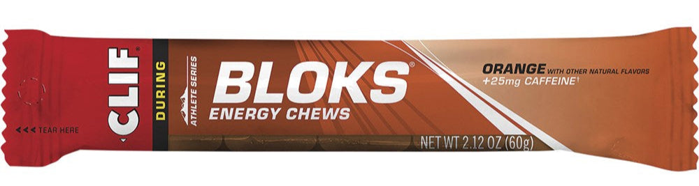CLIF Bloks Energy Chews Orange 25mg Caffeine