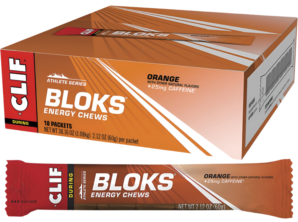 CLIF Bloks Energy Chews Orange 25mg Caffeine