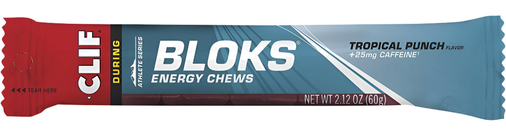 CLIF Bloks Energy Chews Tropical Punch 25mg Caffeine