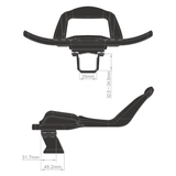 Controltech Sirocco Mini TT Carbon Clip-on Aero Bar Stem Mounted Matte Black