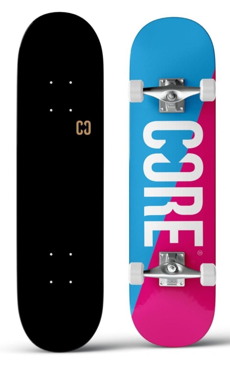 CORE Complete Skateboard C2 Split - Pink/Blue