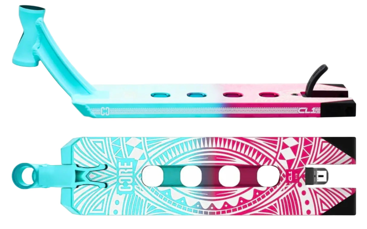 Core CL1 5" x 19" Scooter Deck - Blue/Pink
