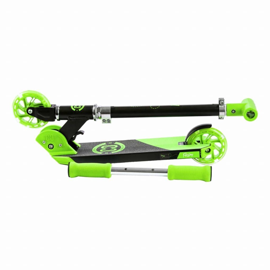 CORE Kids Foldy Scooter Green with LED Wheels
