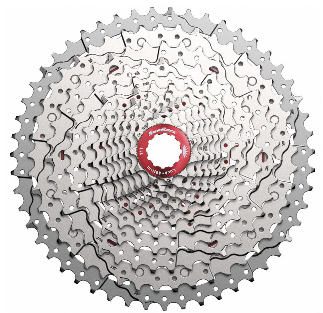 Sunrace Cassette - 12 Speed Mz901 Silver-Red