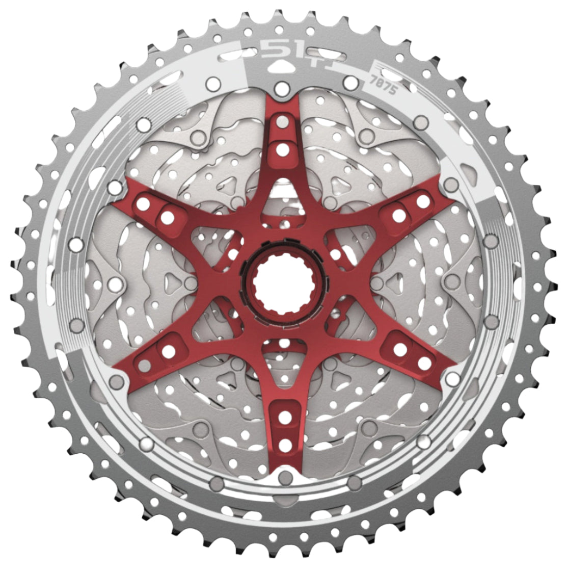 Sunrace Cassette - 12 Speed Mz901 Silver-Red