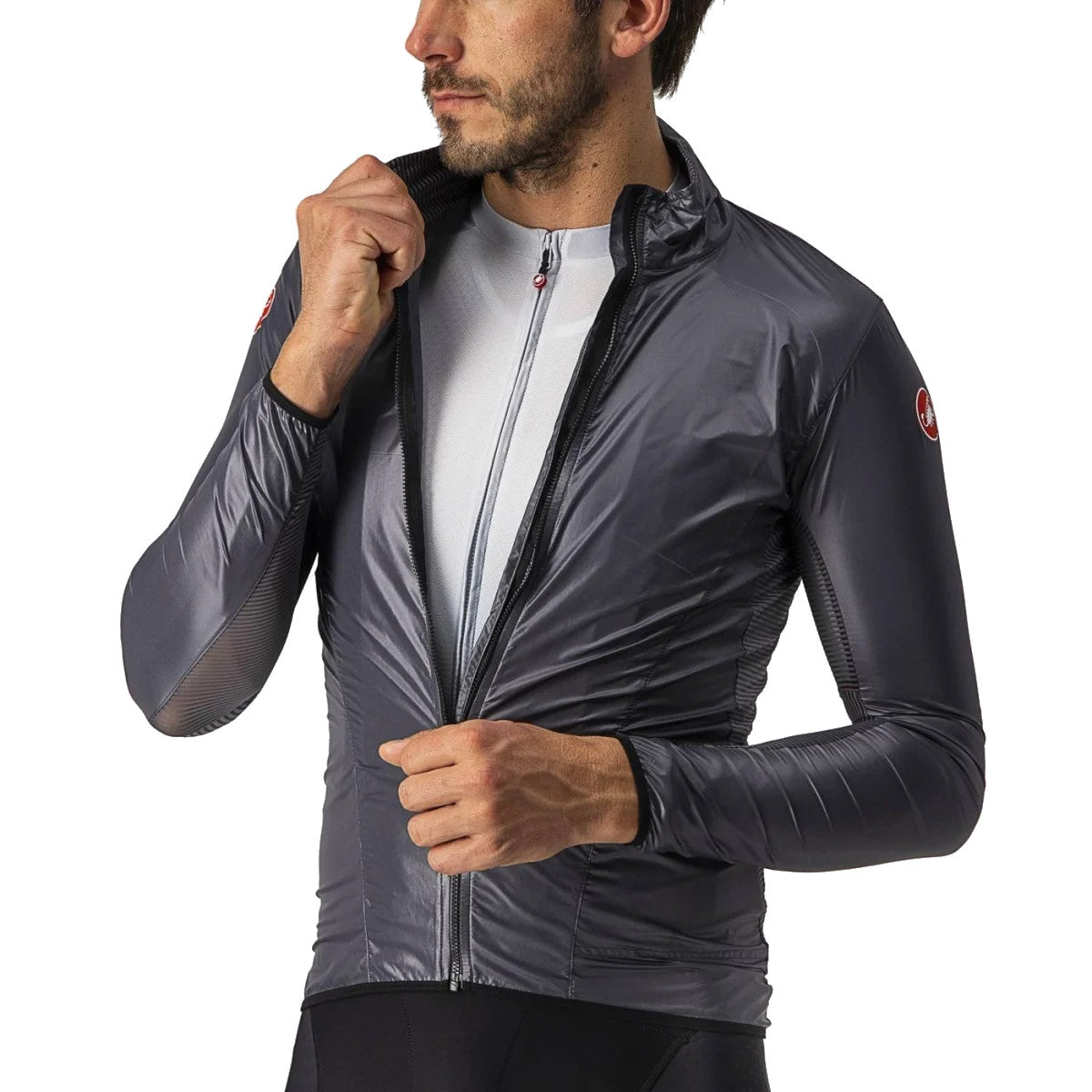 Castelli Aria Shell Windproof Jacket Dark Grey