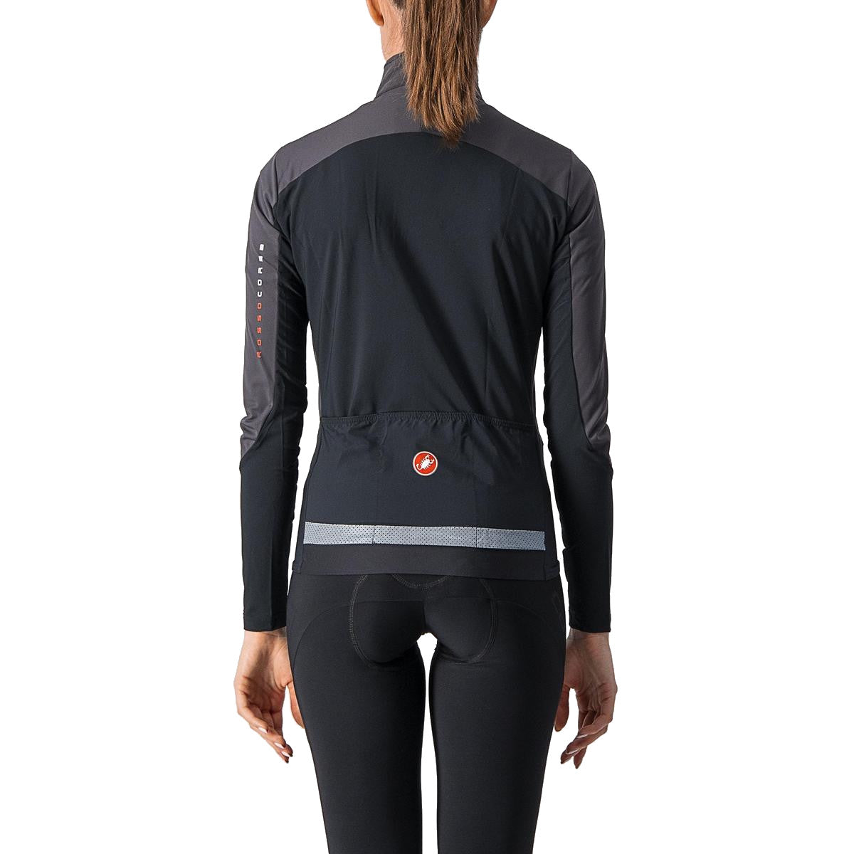 Castelli Beta Ros Womens Jacket Dark Grey-Black