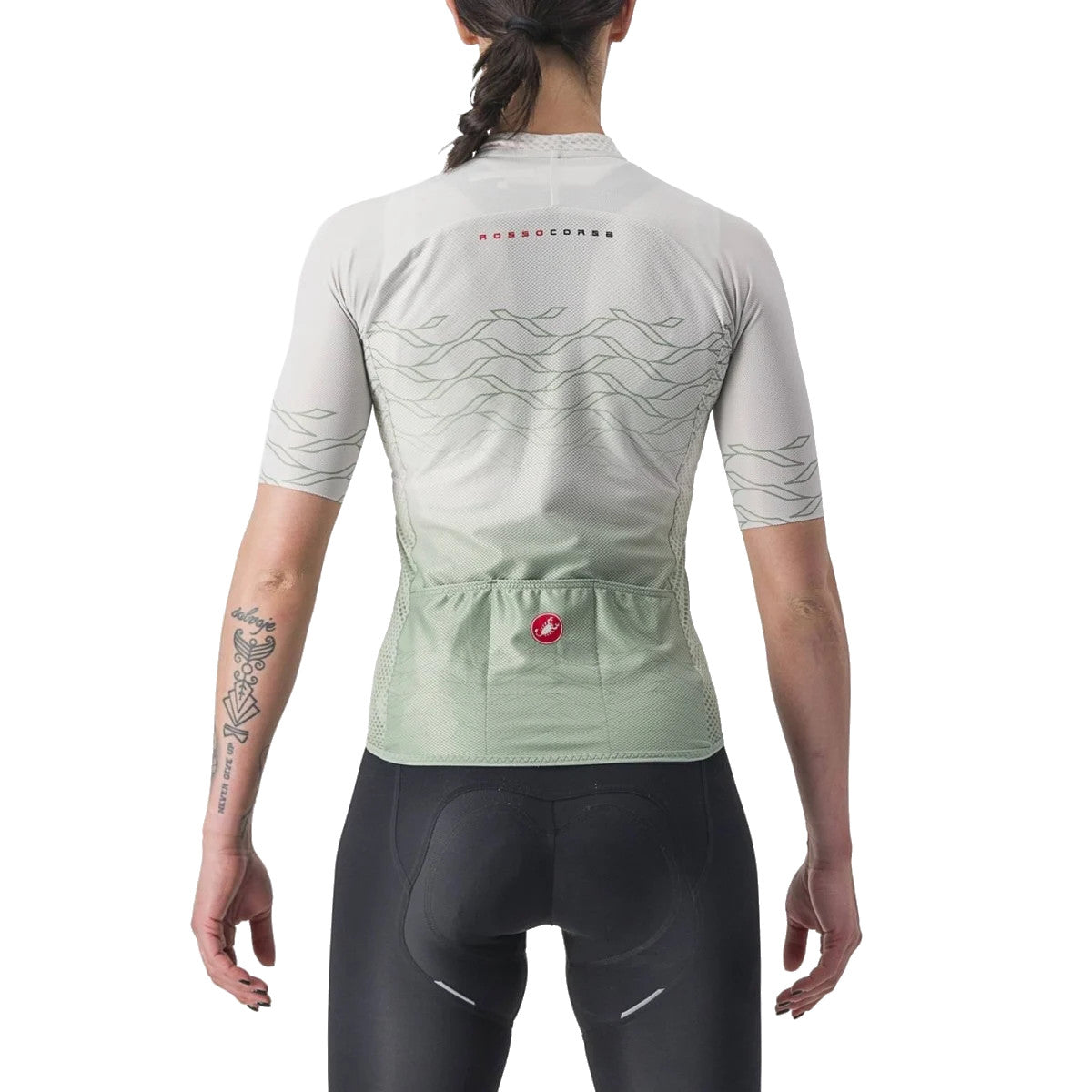 Castelli Climber's 2.0 Womens Jersey Moon Grey-Defender Green