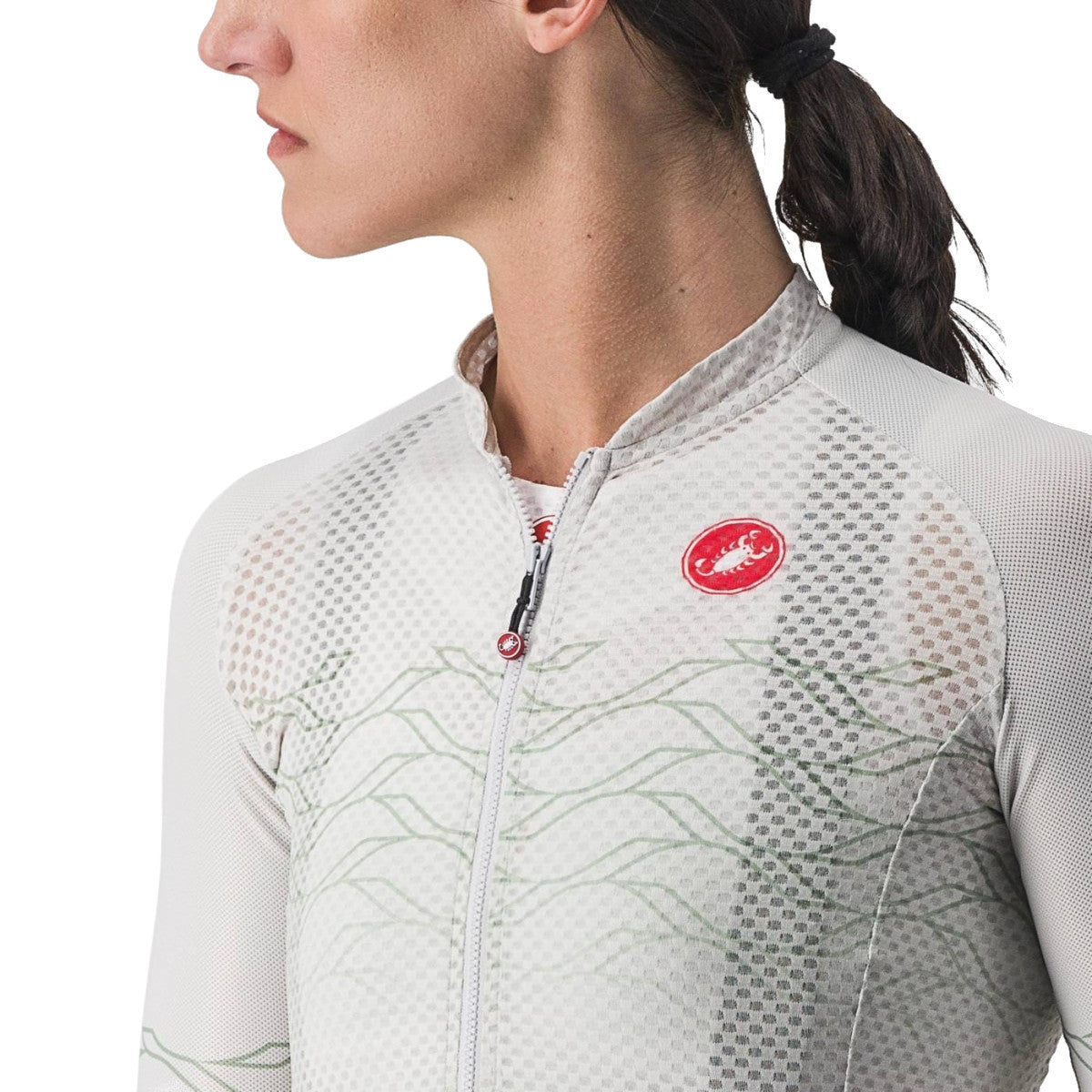 Castelli Climber's 2.0 Womens Jersey Moon Grey-Defender Green