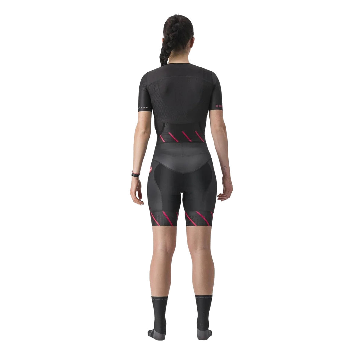 Castelli Free Sanremo 2 Womens Triathlon Suit Black-Hibiscus