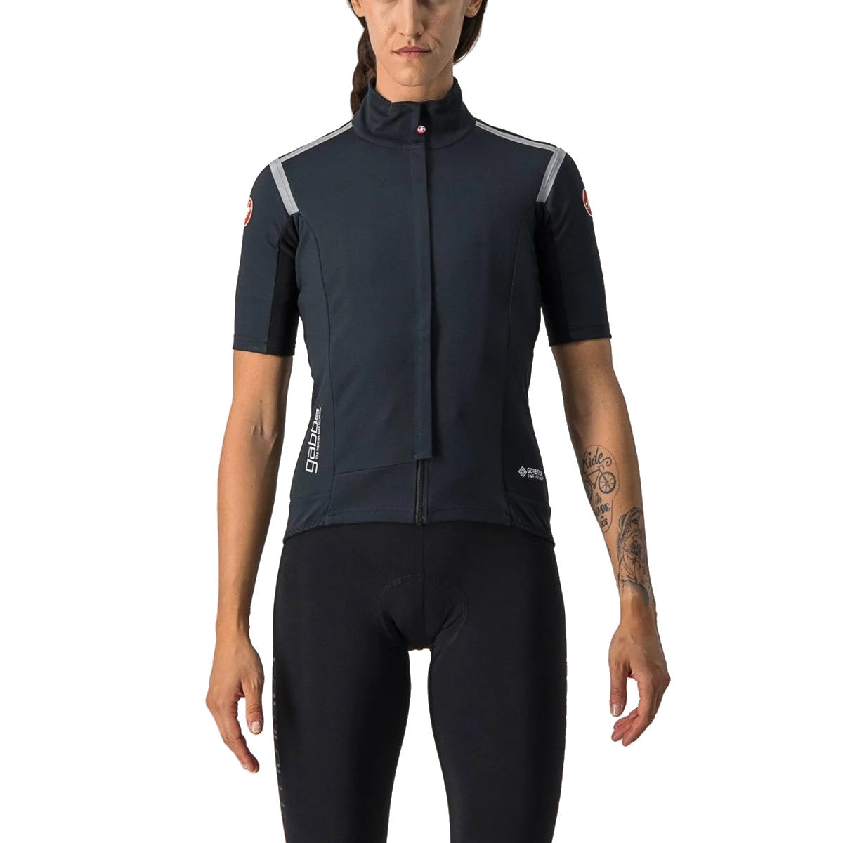 Castelli Gabba Ros Womens Jacket-Jersey Light Black-Silver