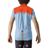 Castelli Neo Prologo Kids Jersey Baby Blue-Lava (Size 12A)