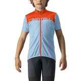 Castelli Neo Prologo Kids Jersey Baby Blue-Lava (Size 10A)