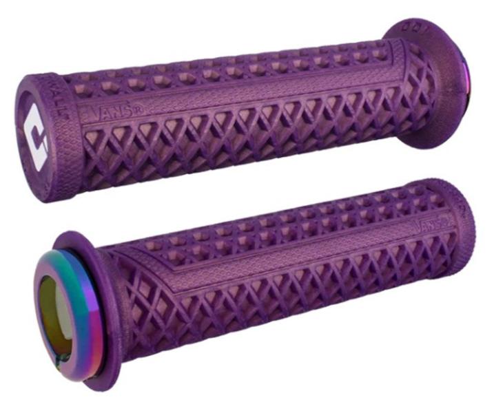 ODI Mtb Bmx Vans Lock On Grip V2.1 Irid Purple W/ Oil Slick