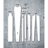DYEDBRO Gravel Frame Protection Wrap Clear Matte Black