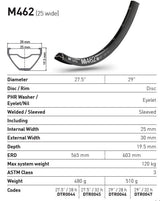 DT Swiss Rim M462 27.5 28H (25 wide)