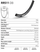 DT Swiss Rim RR511 DB 24h black 700c