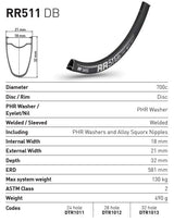 DT Swiss Rim RR511 DB 28h black 700c