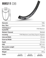 DT Swiss Rim RR511 DB 32h black 700c