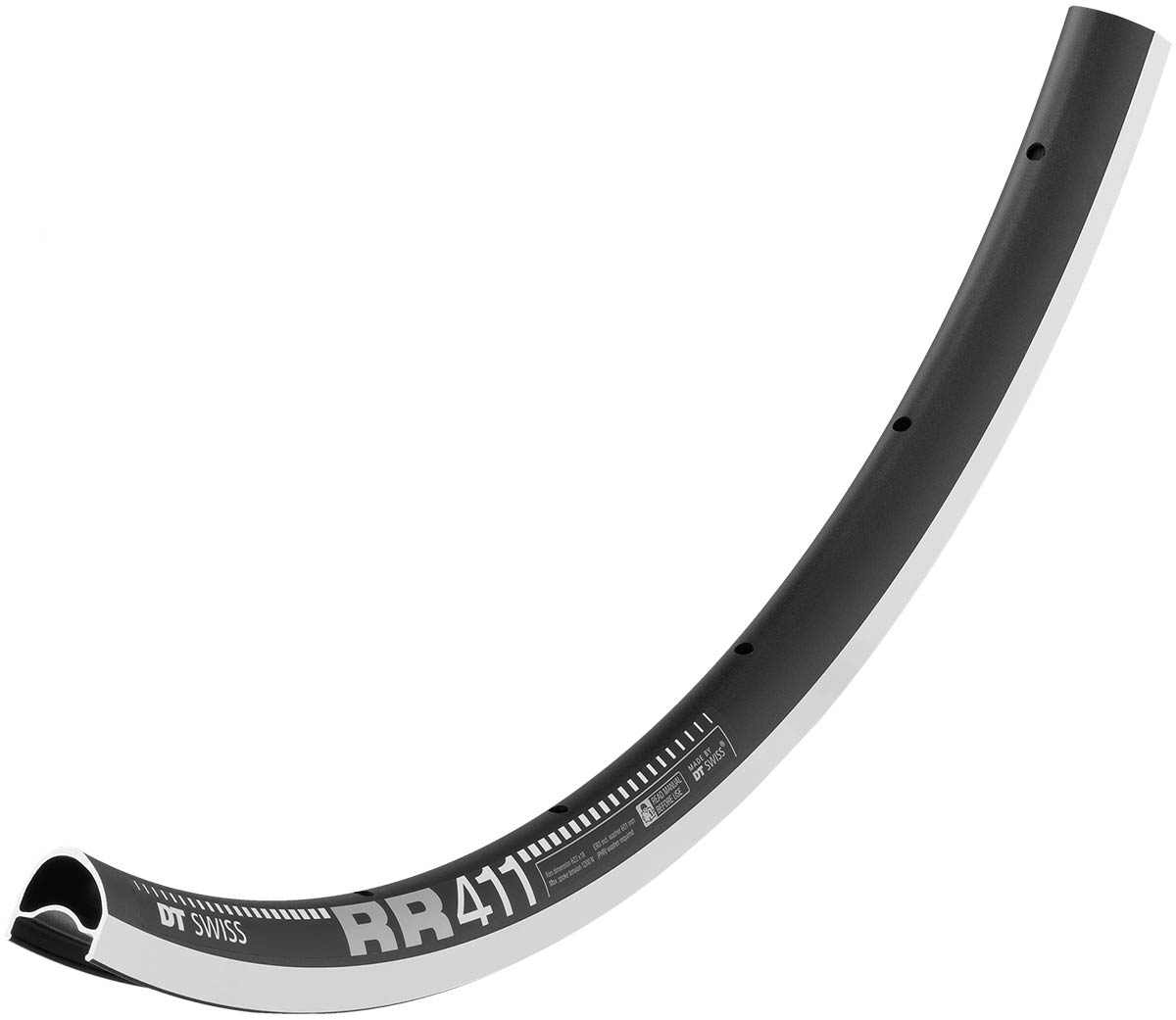 DT Swiss Rim RR411 asymm 32h black 700c