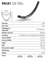 DT Swiss Rim RR481 700c DB 28h black (22 wide)