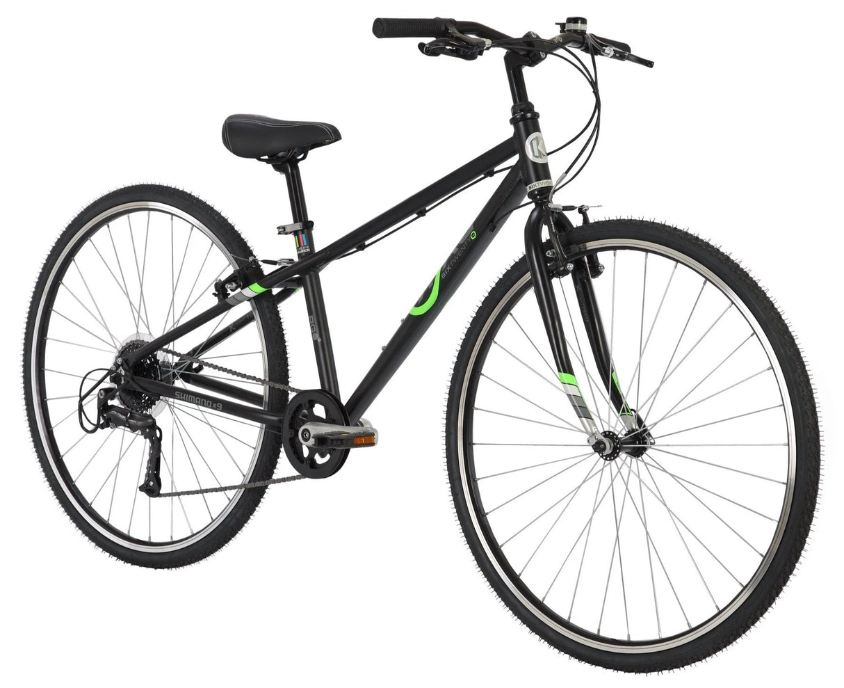 BYK E-620x9 9 Speed Kids Bike Black/Neon Green