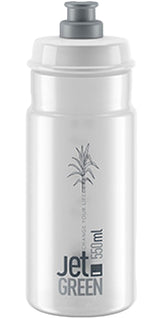 Elite Jet Water Bottle Green Clear Gray Logo