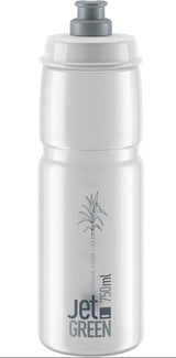 Elite Jet Water Bottle Green Clear Gray Logo