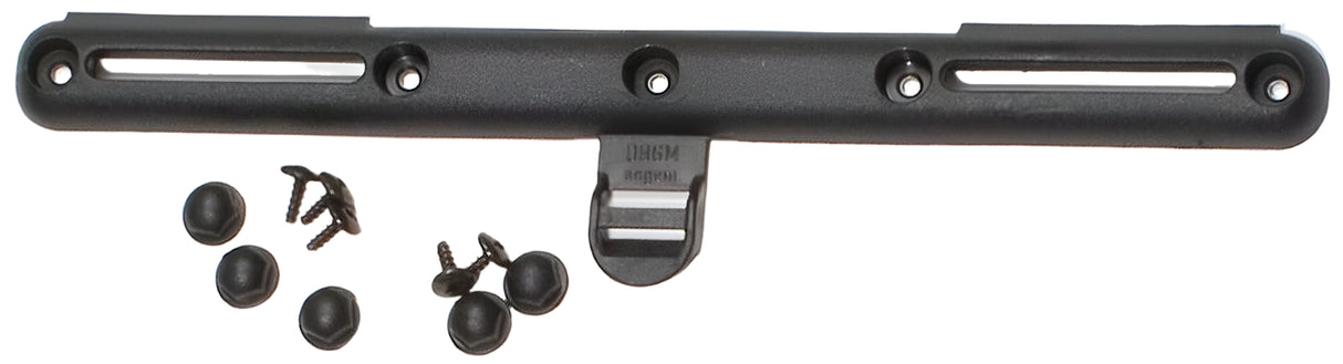 ORTLIEB QL1 RAIL LONG, WITH MOUNTING SCREWS (5), W/O HOOKS
