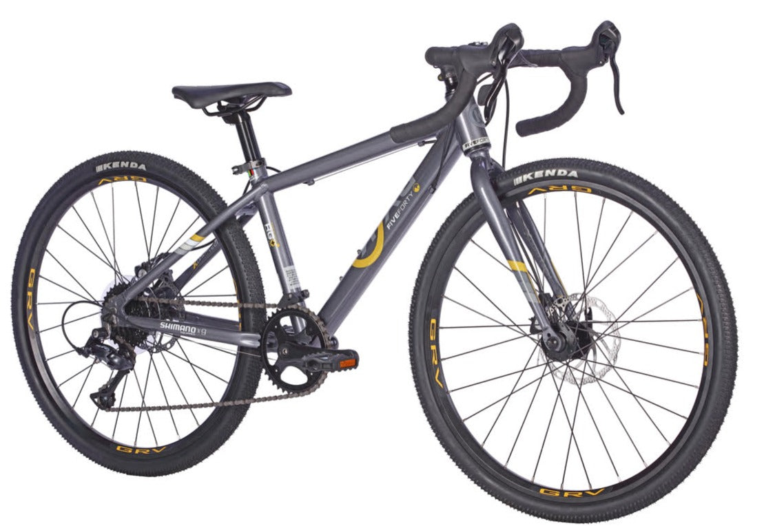 BYK E-540x9 9 Speed Disc Brake Kids Gravel Bike Slate Grey/Gold