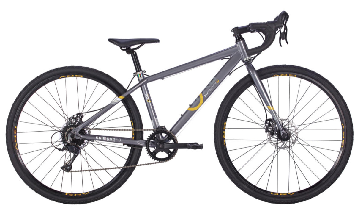 BYK E-620x9 9 Speed Disc Brake Kids Gravel Bike Slate Grey/Gold