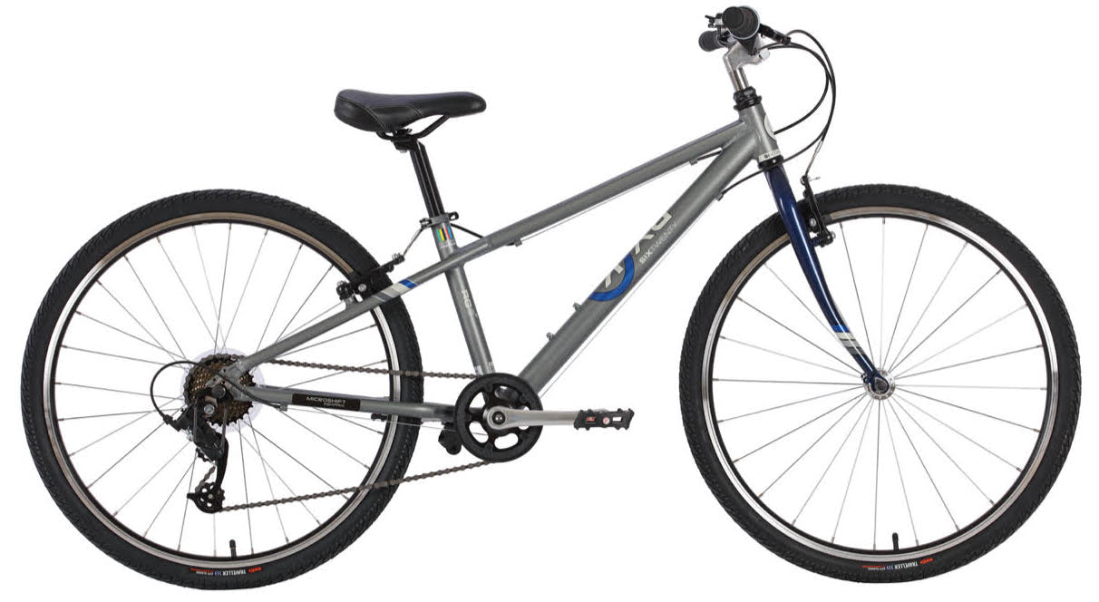 BYK E-620x7 7 Speed Kids Bike Titanium/Dark Blue (Mountain/Road)