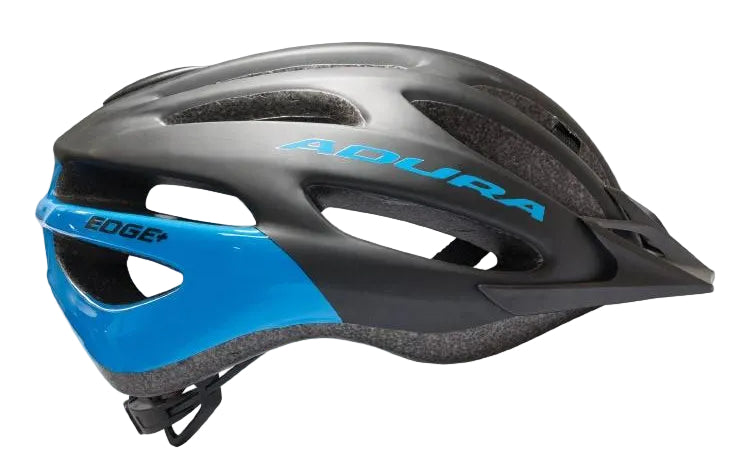 Adura Edge+ Matte Black/Gloss Blue Bike Helmet