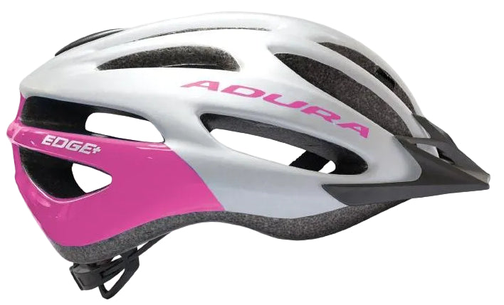 Adura Edge+ Gloss White/Gloss Pink Bike Helmet