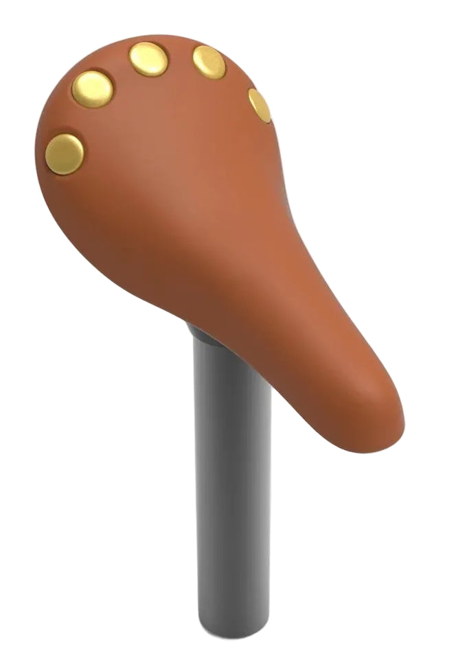 Early Rider - Rivetted faux leather saddle, Brown 25.4x150mm Post