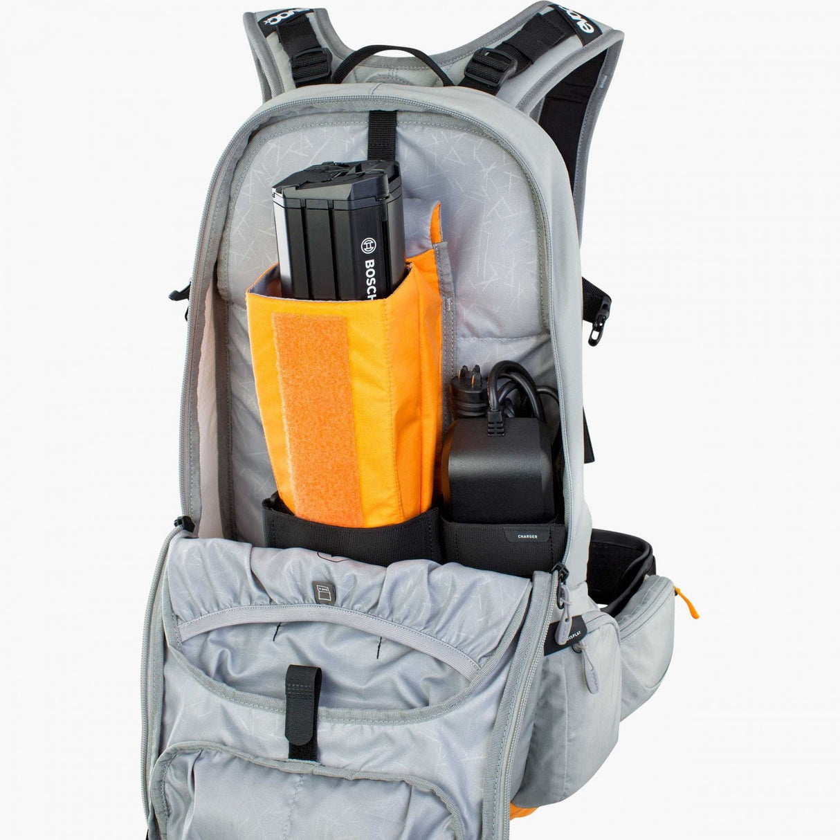 Evoc FR Enduro E-Ride 16 Backpack Stone/Bright Orange Med/Large